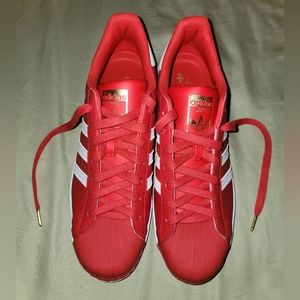 Adidas Superstar Sneakers Red/White Size 14. New without tags or box.